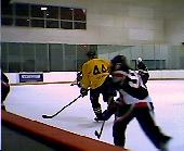 Larry streaking up 
ice.